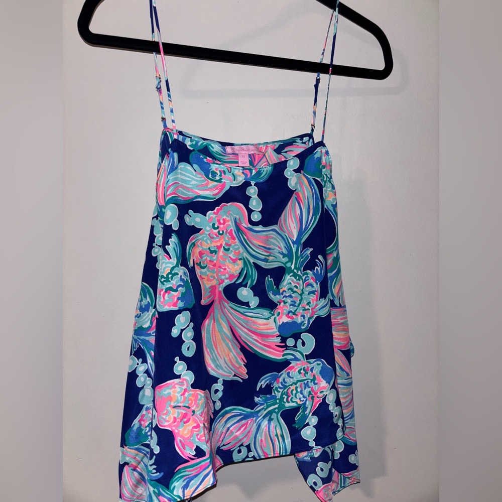 Lilly Pulitzer Blue and Pink Floral Top